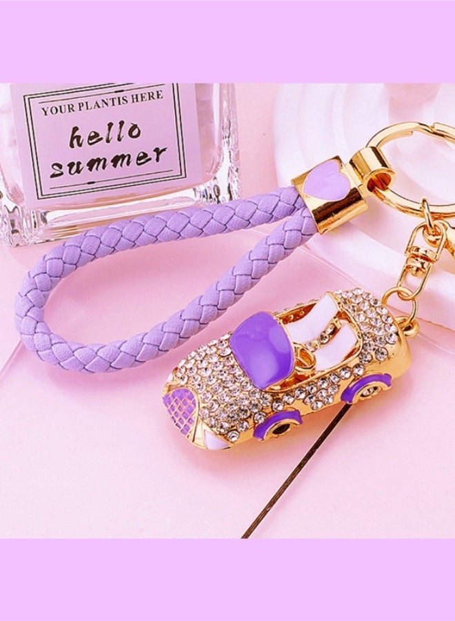 مقفل مفتاح السيارة المصغر الحلو – تزيين بلوري لامع، ملحق مفتاح ومذكرة فريدة - Image 3